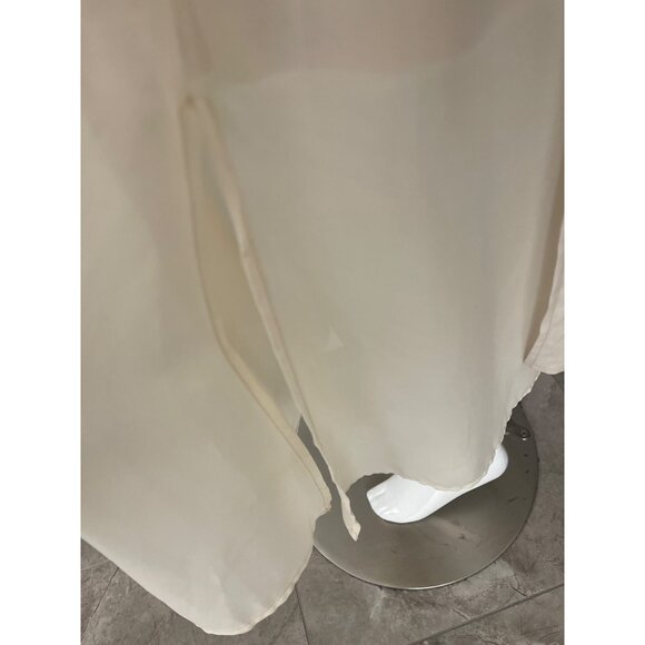 Doe & Rae Women Sleeveless Cream Overlay Dress with Side Buckle Detail Size M - Picture 7 of 9